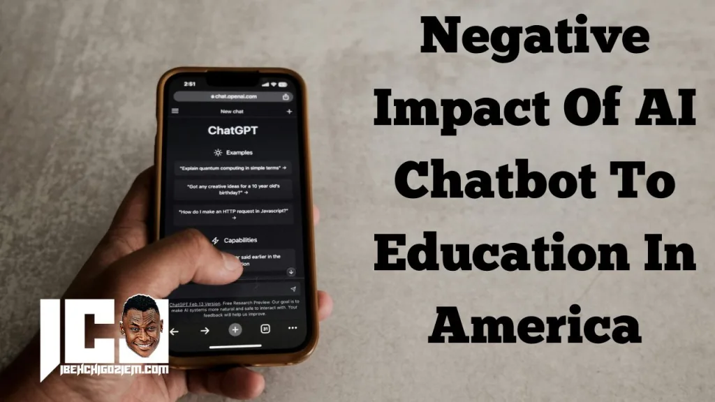 Negative Impact Of AI Chatbot To Education In America 